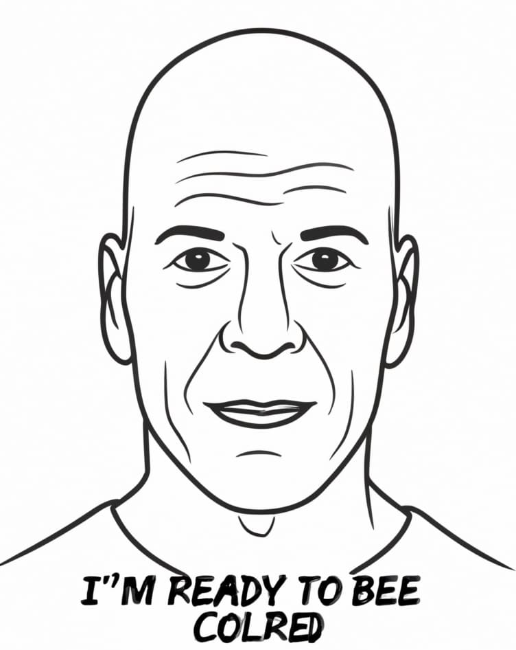 Drawing of Bruce Willis