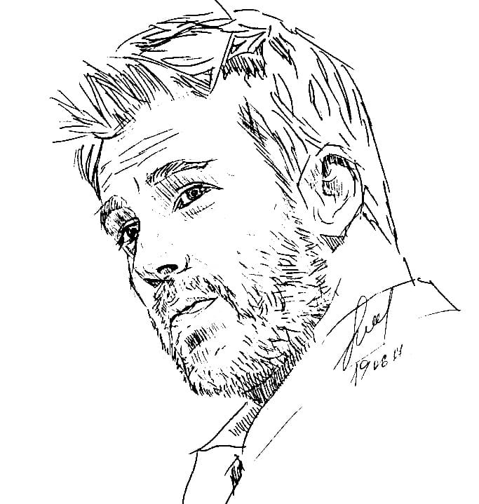 Drawing of Chris Evans