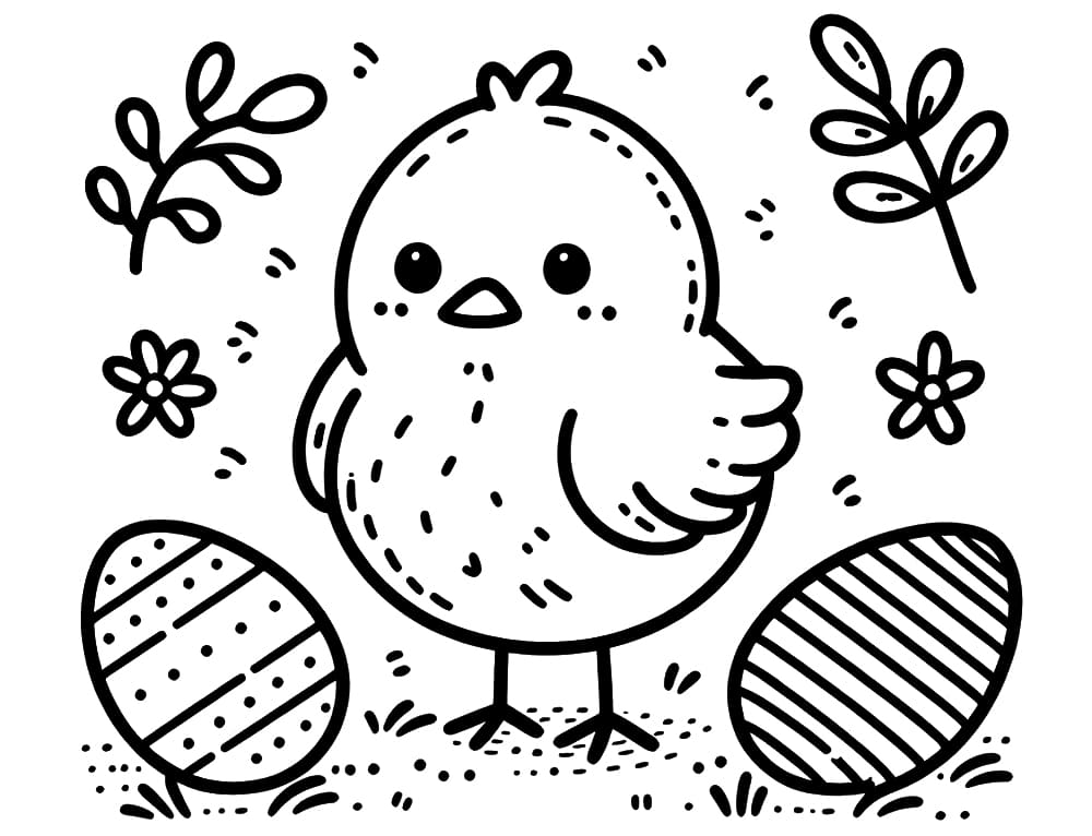 Easter Chick coloring pages - ColoringLib