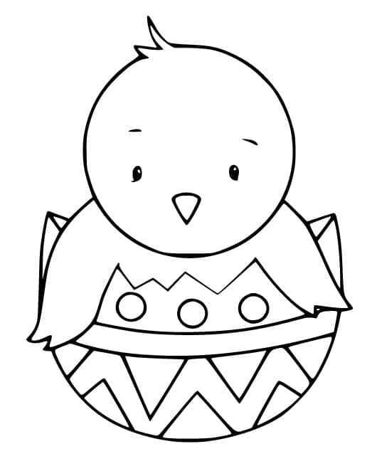 Easter Chick Image coloring page