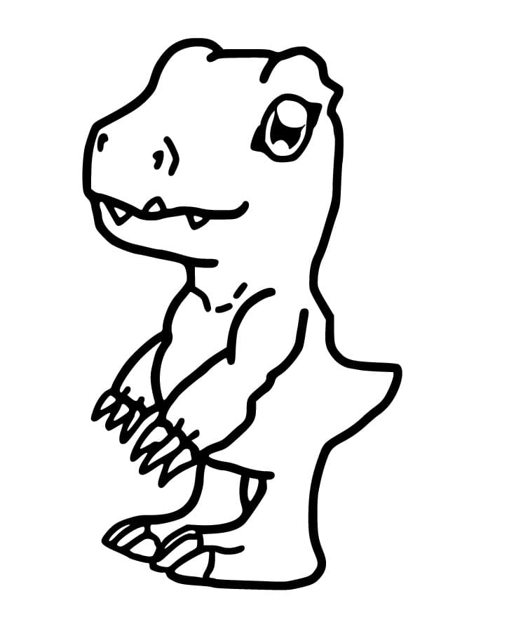 Free Agumon coloring page