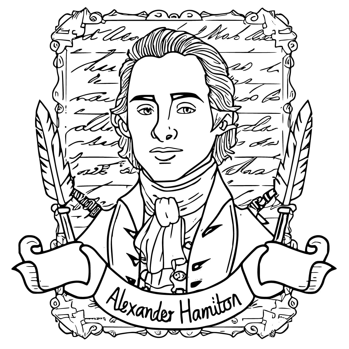 Alexander Hamilton Coloring Pages ColoringLib