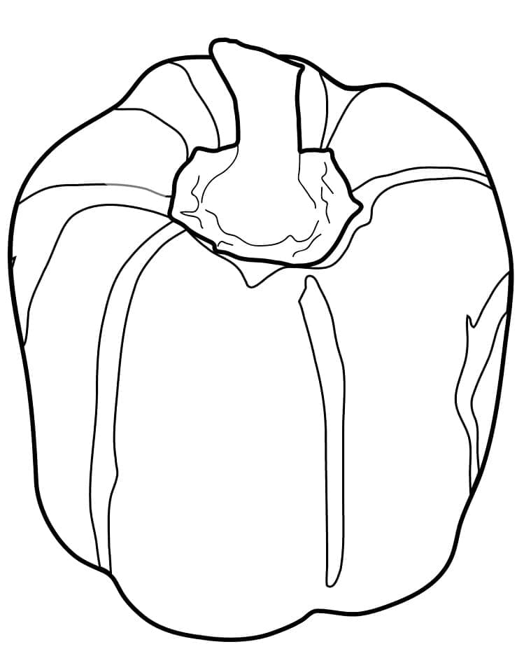 Free Drawing of Bell Pepper coloring page