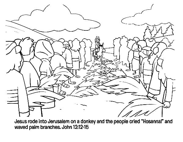 Free Palm Sunday to Print coloring page