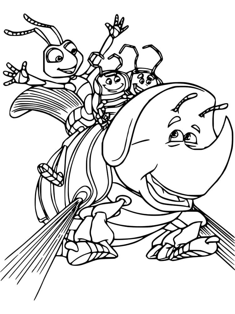 Free Printable A Bug’s Life coloring page