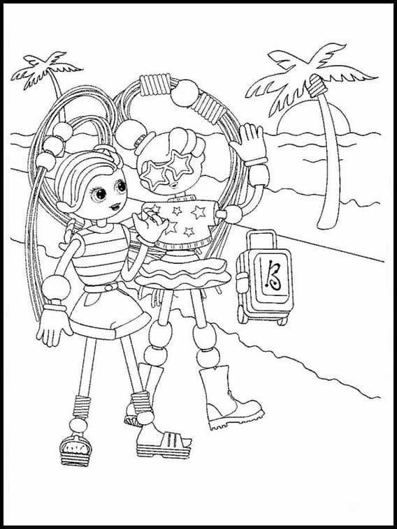 Happy Betty Spaghetty coloring page