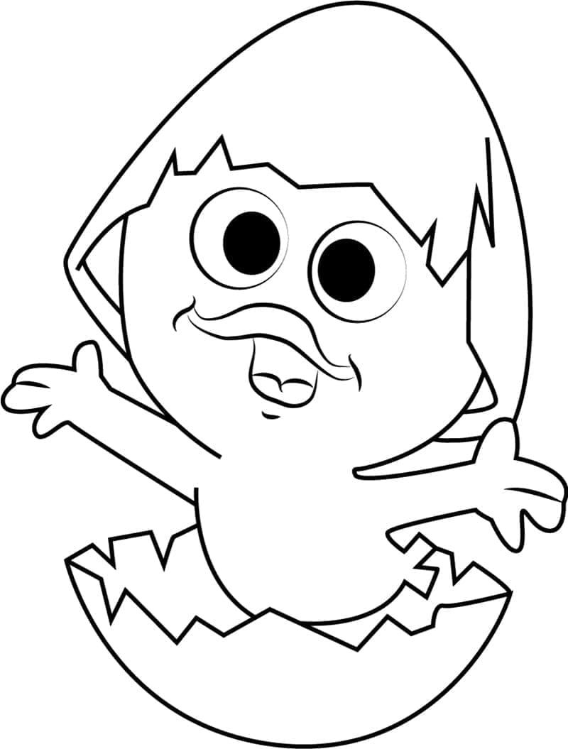 Happy Calimero coloring page