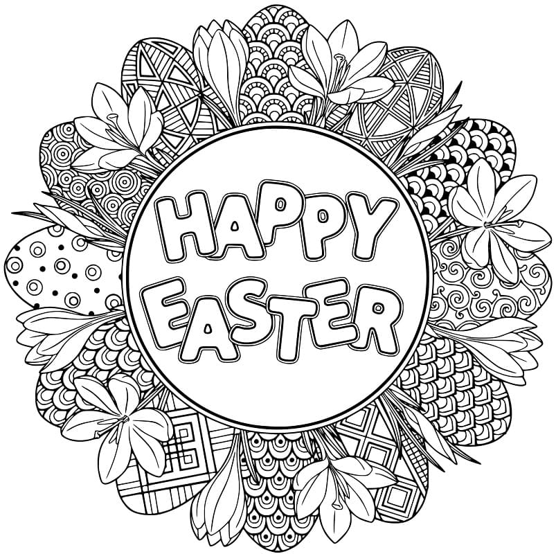 Happy Easter Mandala