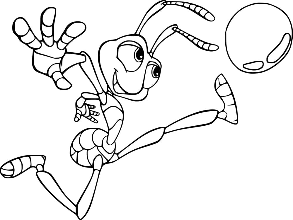 Happy Flik coloring page