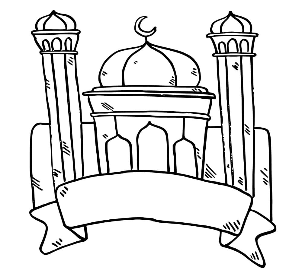 Happy Hari Raya coloring page