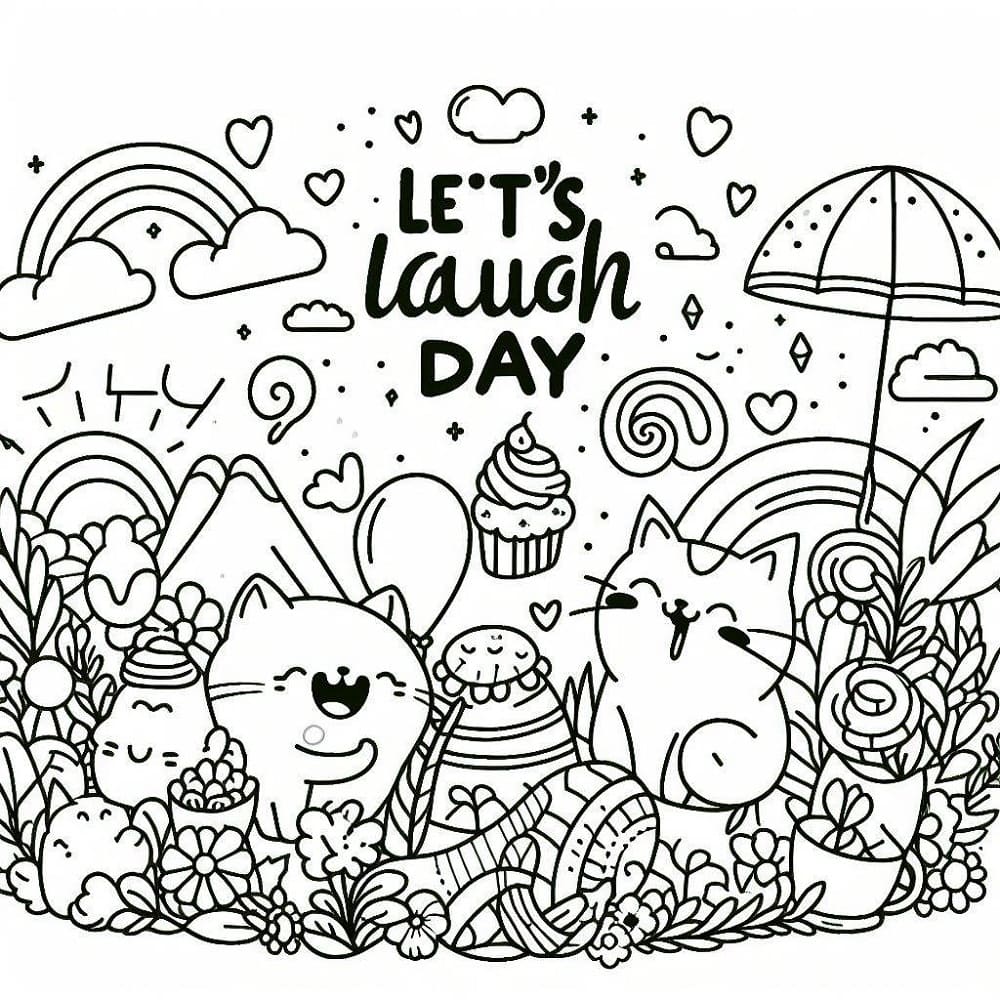 Happy Let’s Laugh Day coloring page