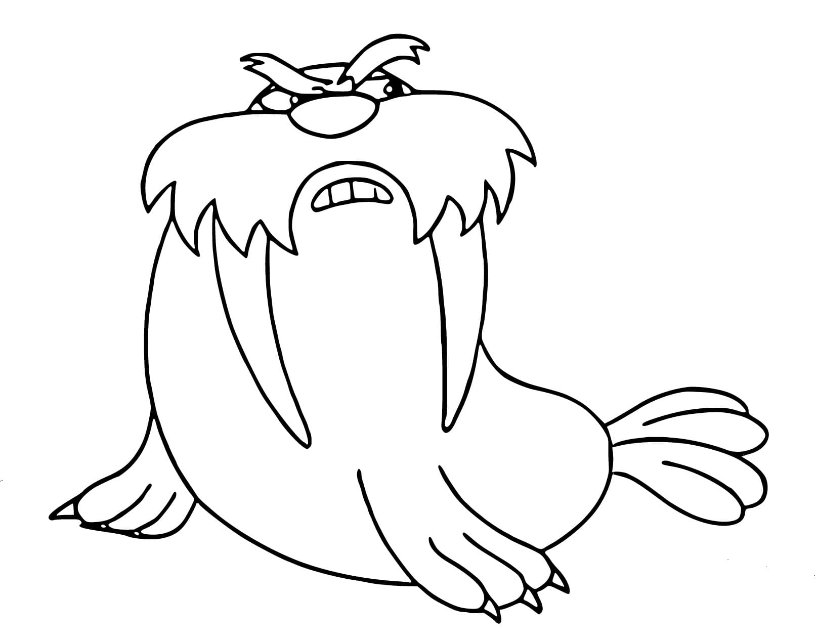 Hercule Mustache the Walrus coloring page - Download, Print or Color