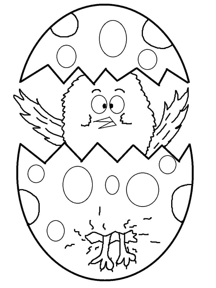 Hilarious Easter Chick coloring page