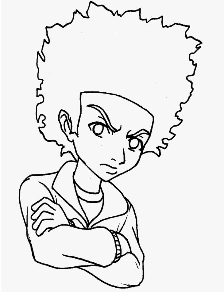 Huey Freeman from The Boondocks coloring page