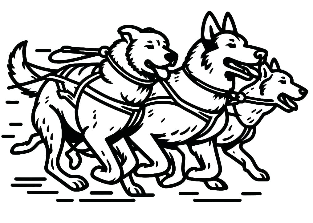 Iditarod Printable coloring page