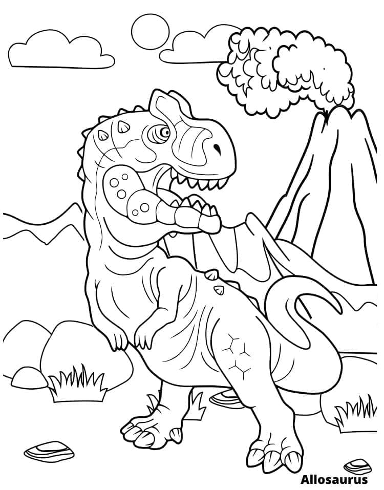 Little Allosaurus coloring page