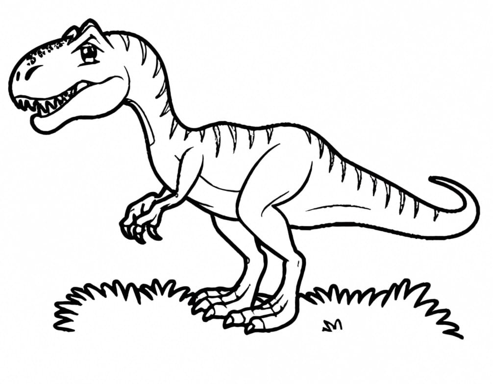 Little Allosaurus Dinosaur coloring page