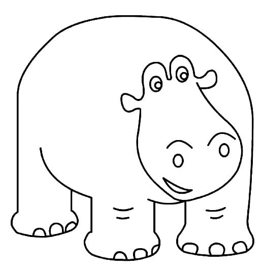 Molly the Hippo from 64 Zoo Lane coloring page