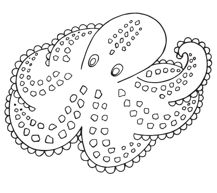 Octopus Alebrijes coloring page