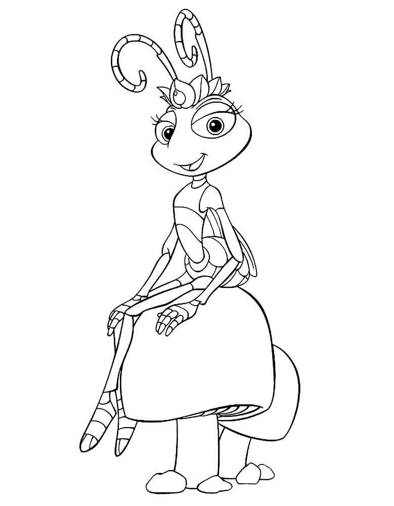 Princess Atta from A Bug’s Life coloring page