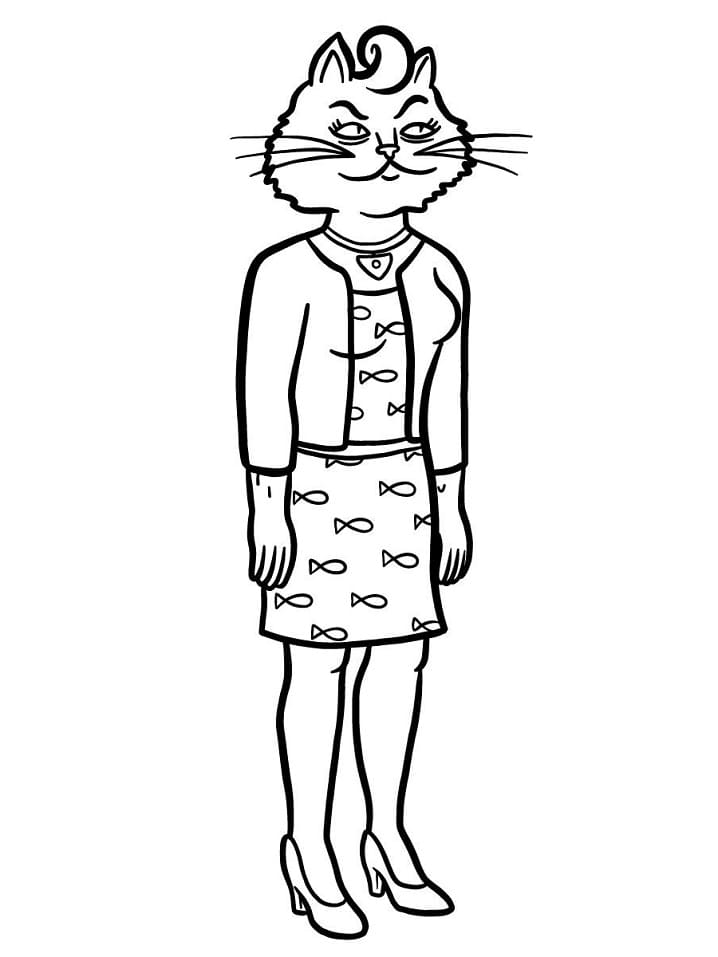 Princess Carolyn from BoJack Horseman coloring page