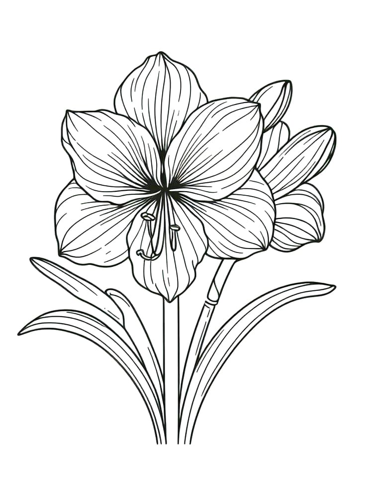 Print Amaryllis coloring page