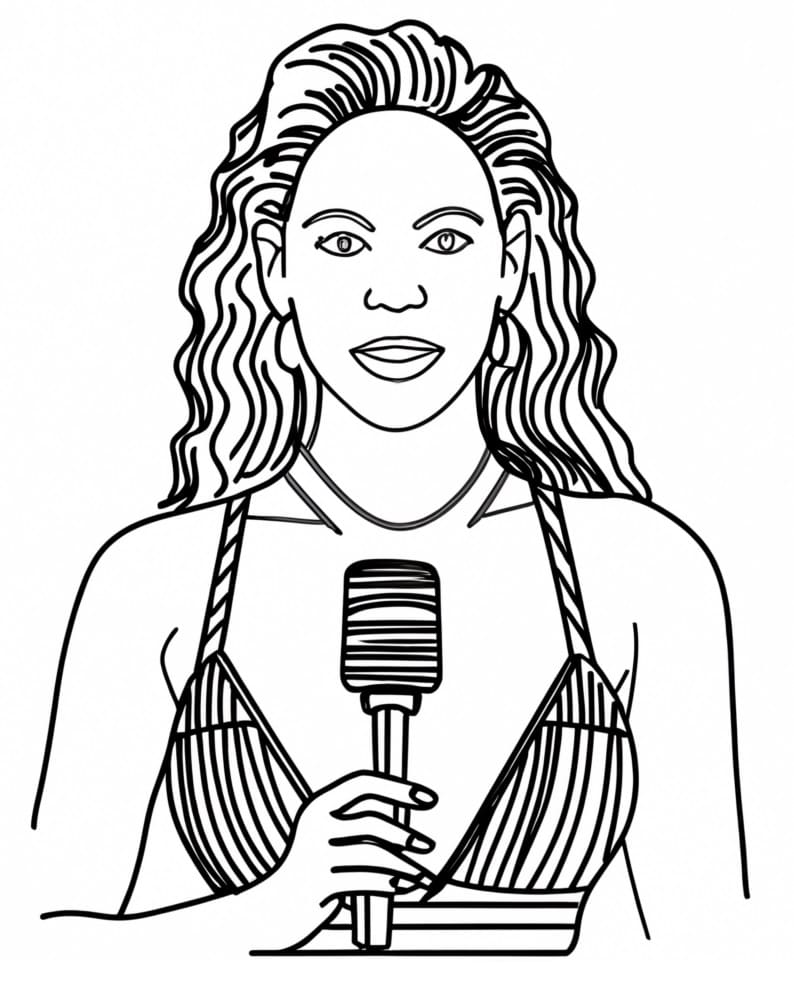 Print Beyonce coloring page - Download, Print or Color Online for Free