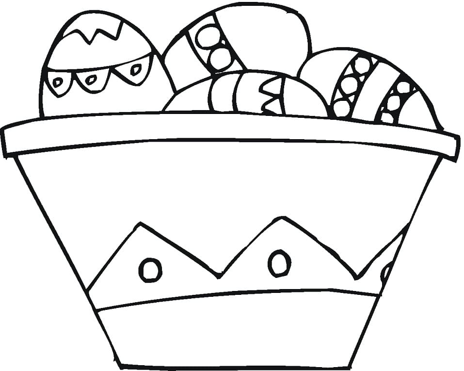 Print Easter Basket coloring page