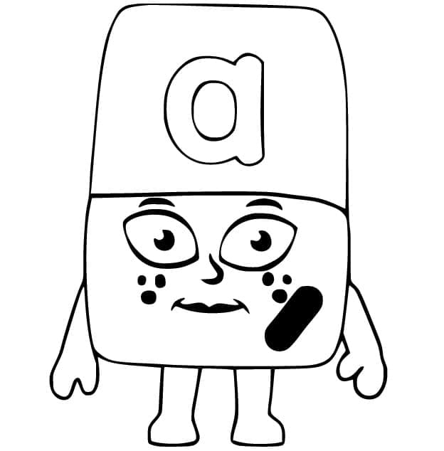 Printable Alphablocks A coloring page