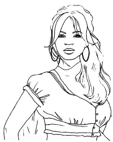 Printable Beyonce coloring page