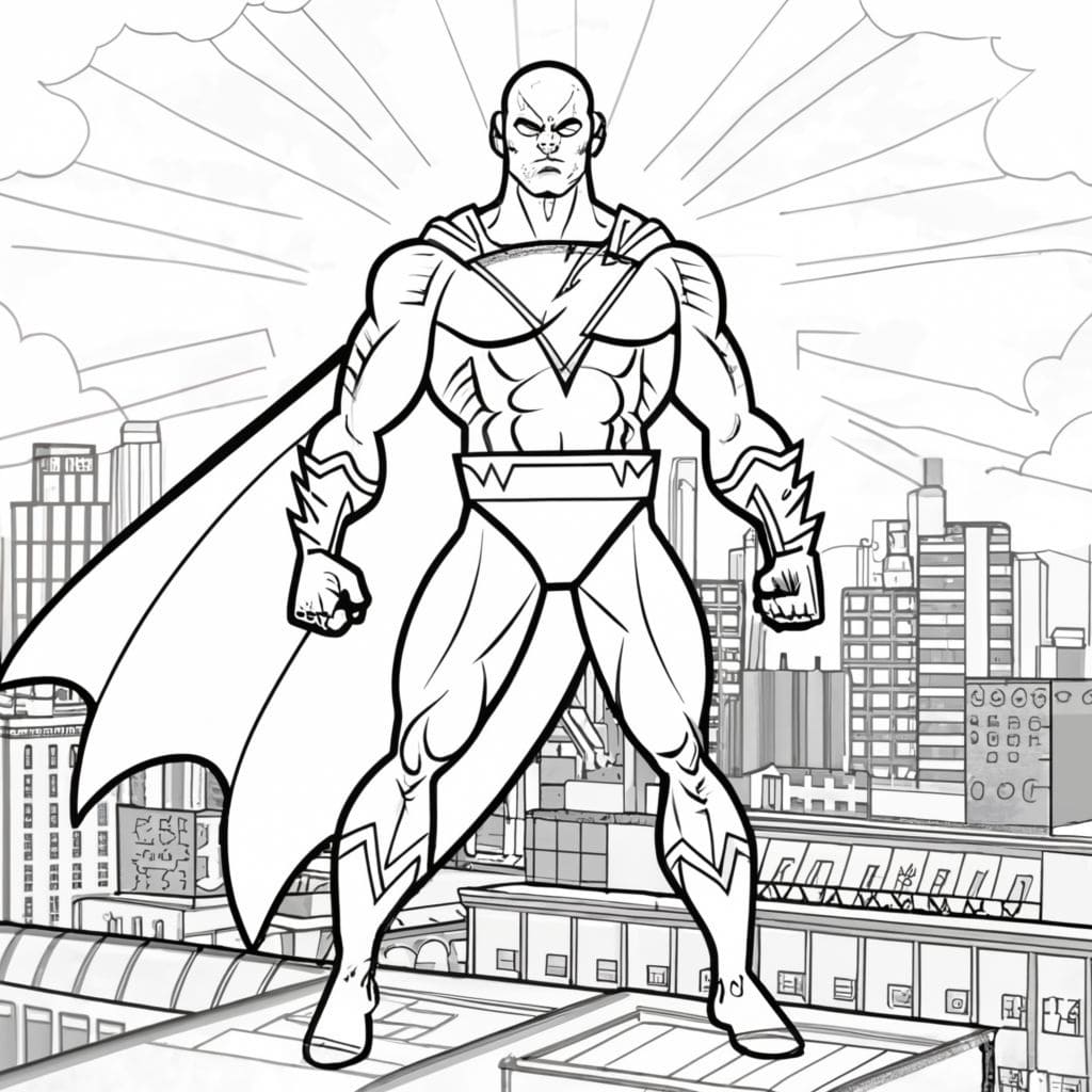 Printable Black Adam coloring page