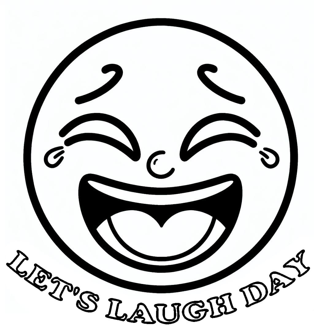 Printable Let’s Laugh Day coloring page