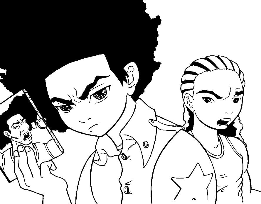 Printable The Boondocks coloring page