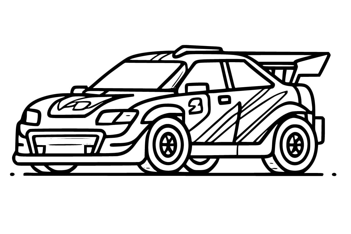 Rally Car coloring pages