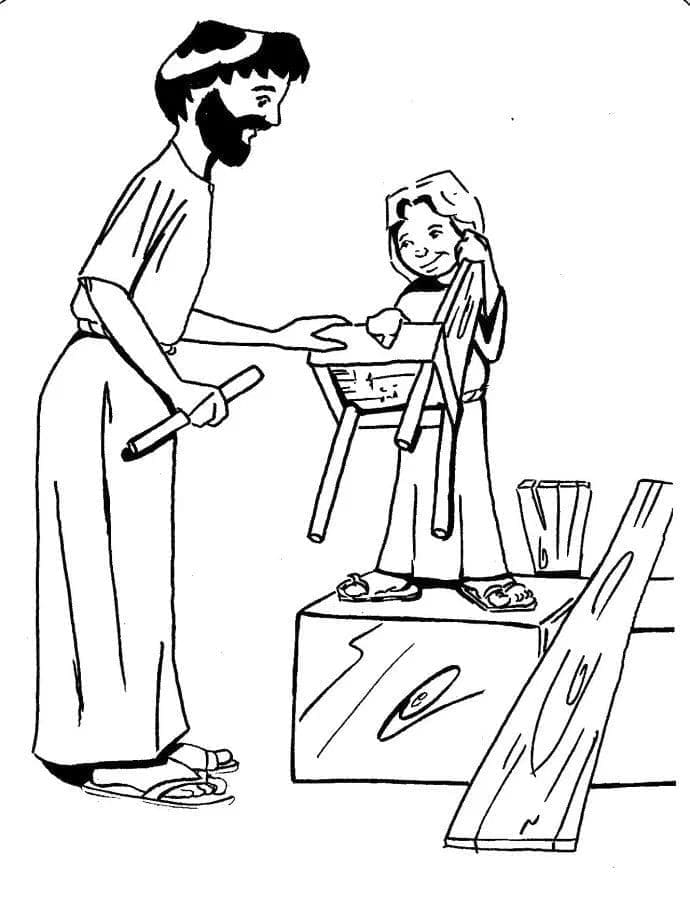 Saint Joseph Image coloring page