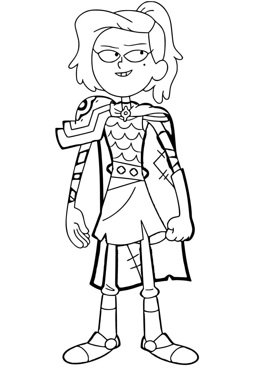 Sasha Waybright from Amphibia coloring page