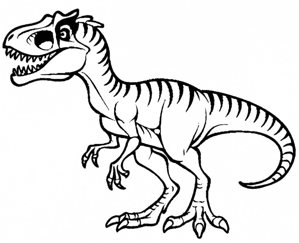 Scary Allosaurus coloring page