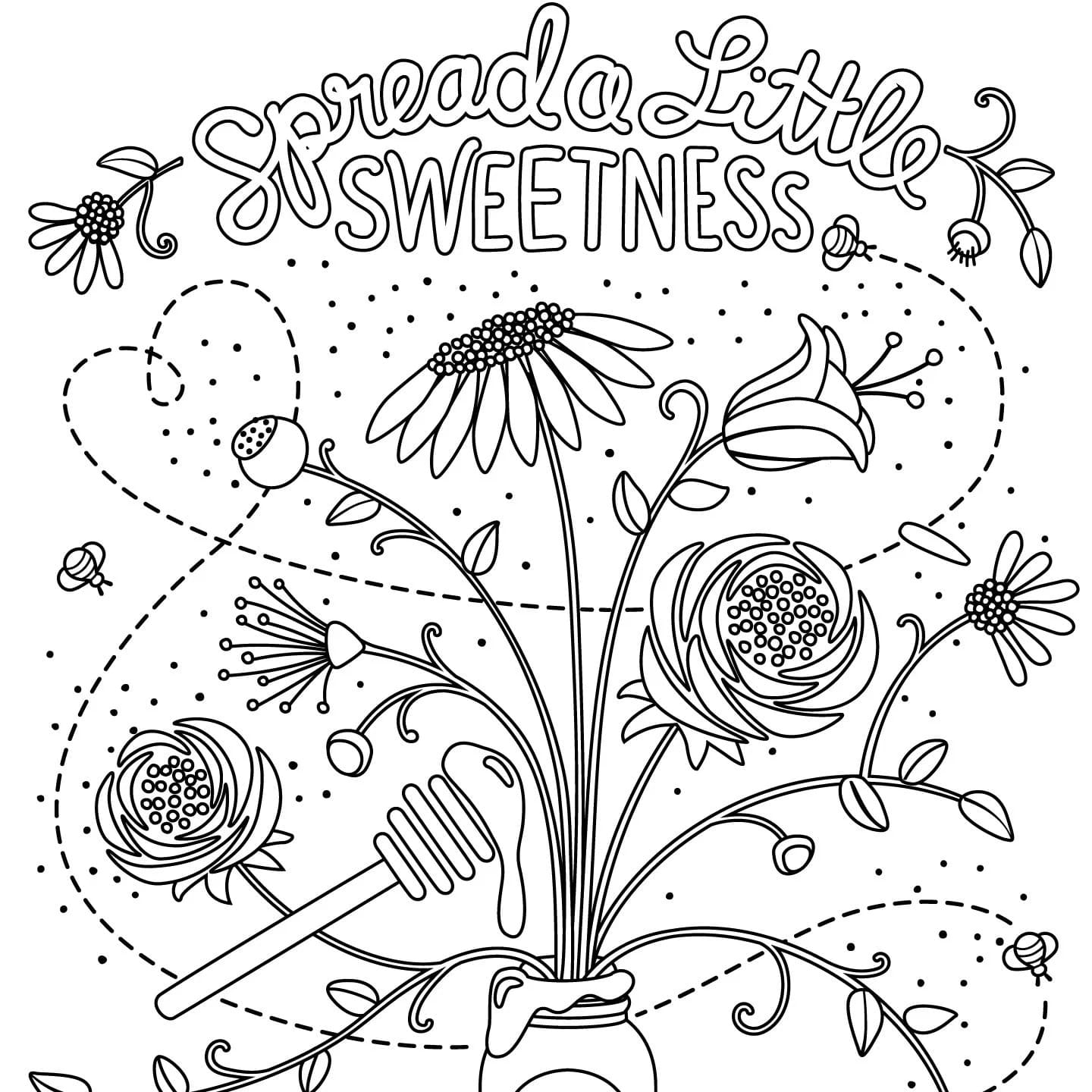 Spread A Little Sweetness coloring page