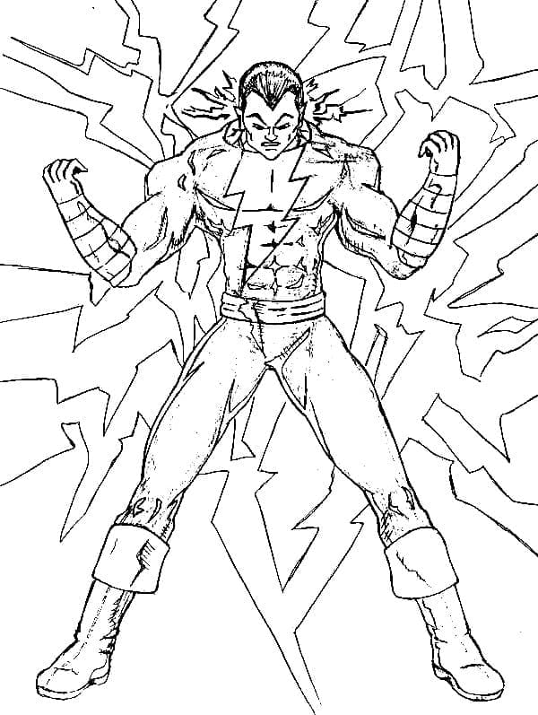 Strong Black Adam coloring page