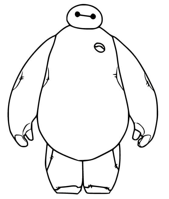 Very Cute Baymax coloring page