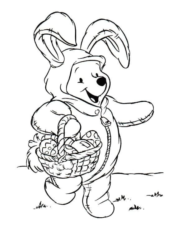 Winnie the Pooh and Easter Basket