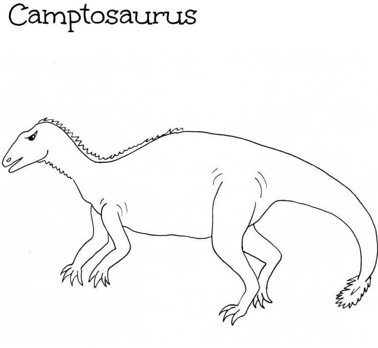 A Camptosaurus coloring page