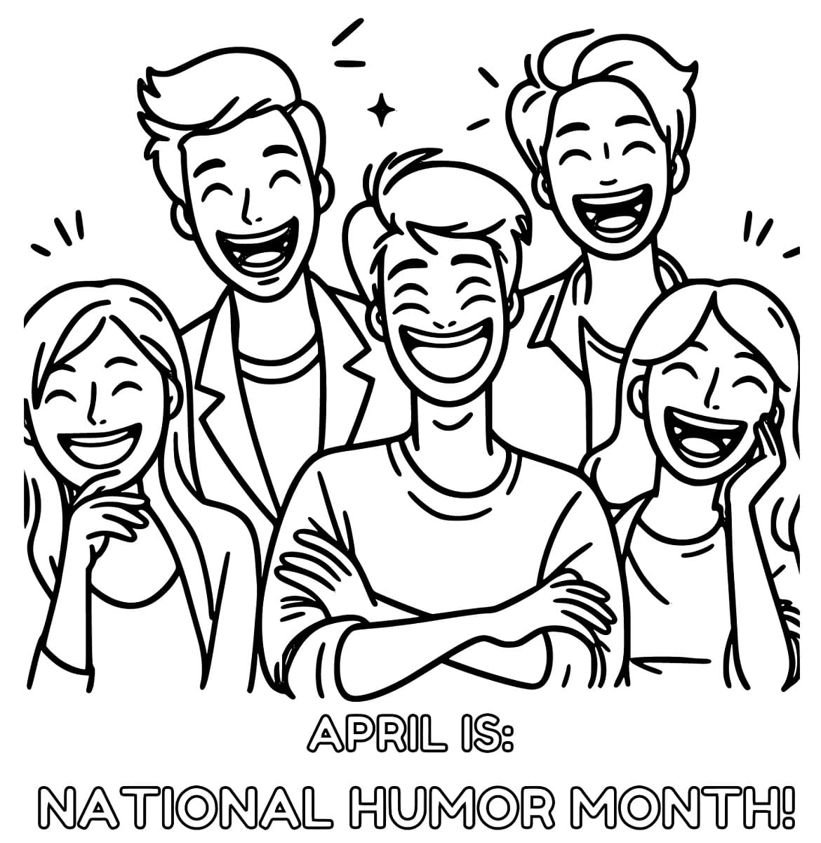 April is Humor Month coloring page