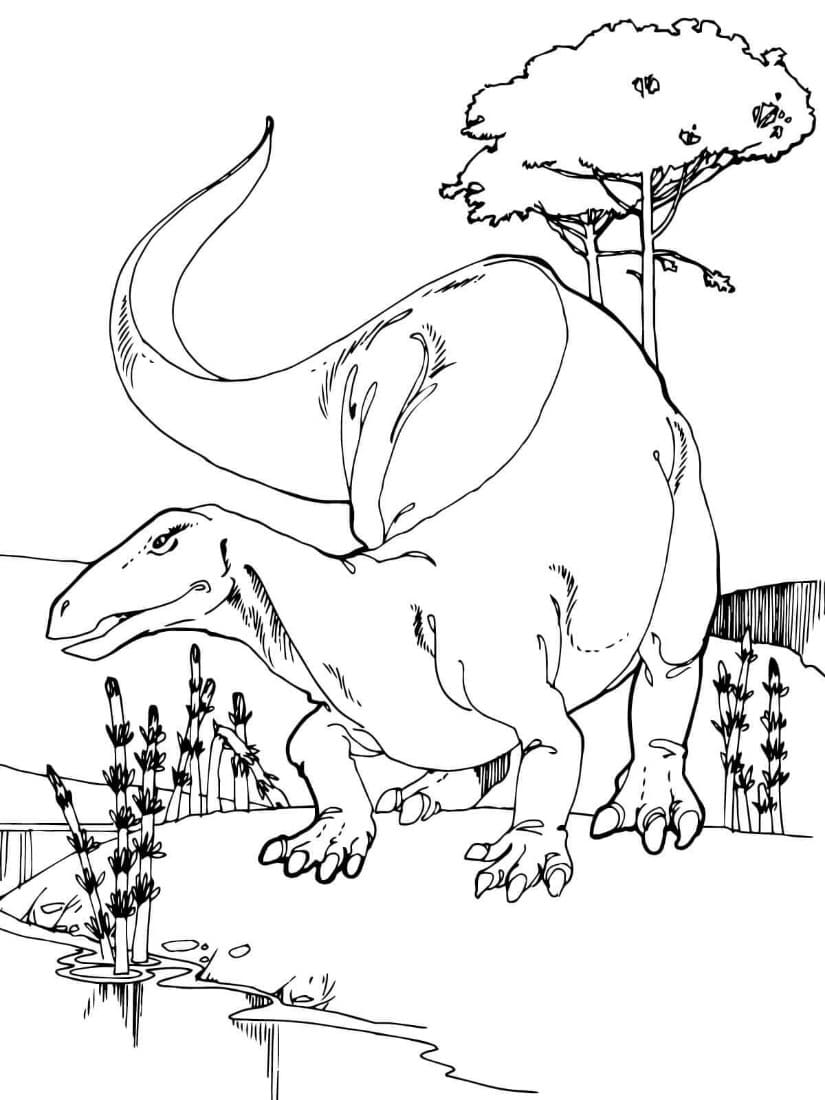 Camptosaurus Dinosaur coloring page