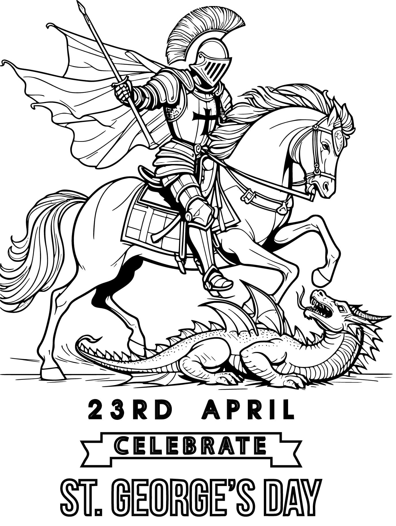 Celebrate Saint George’s Day coloring page