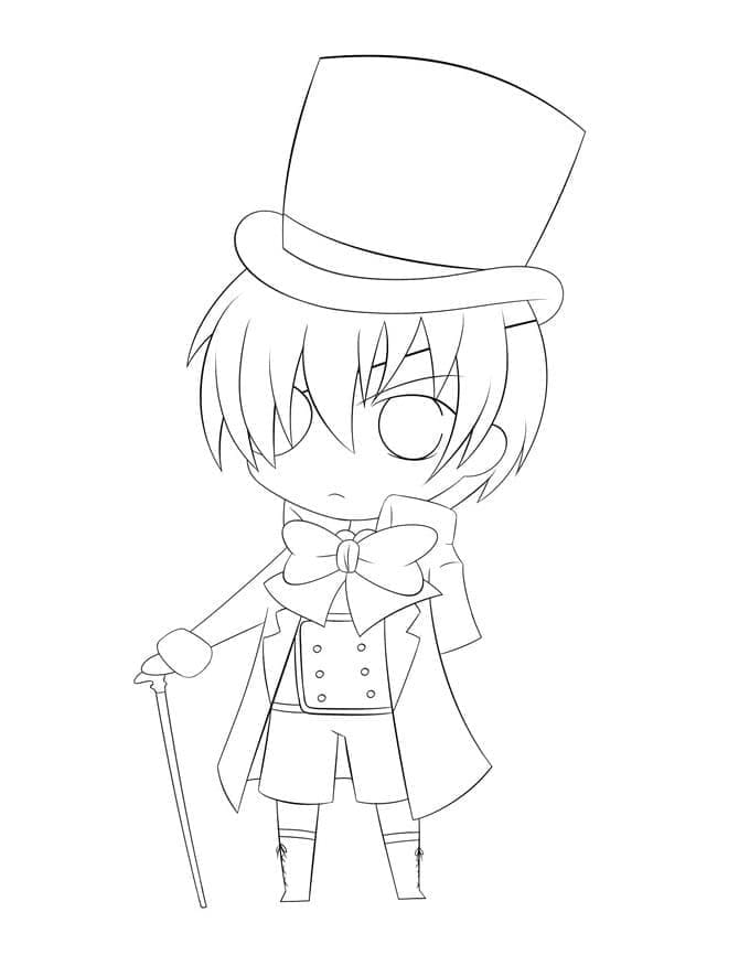 Chibi Ciel Black Butler coloring page