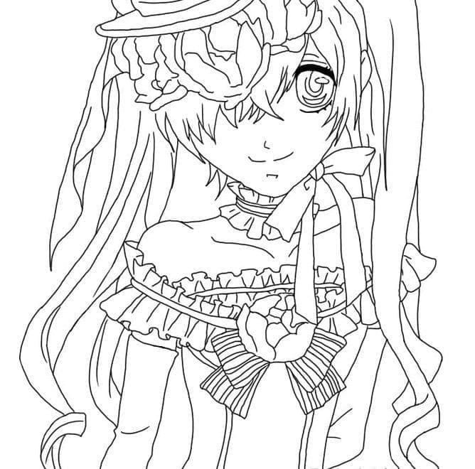 Ciel Black Butler coloring page