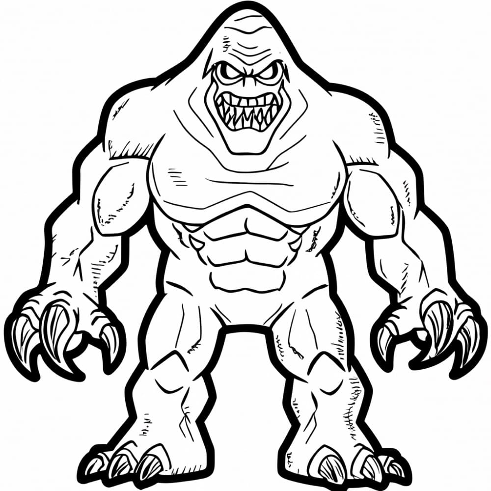 Clayface Dc Villain coloring page