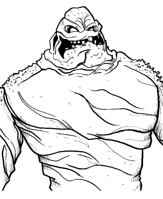 Clayface from DC coloring page