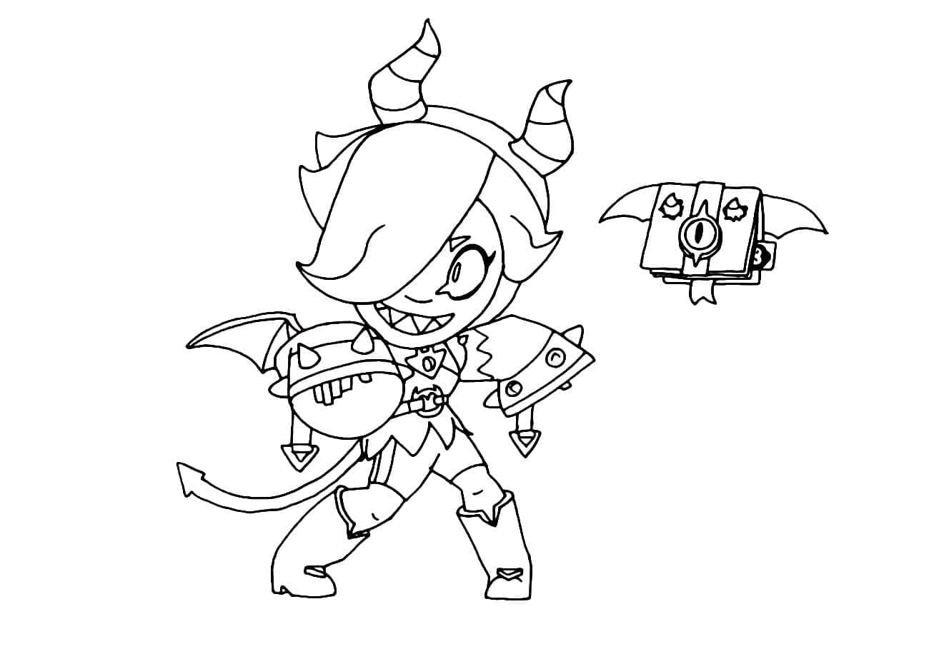 Cool Colette Brawl Stars coloring page